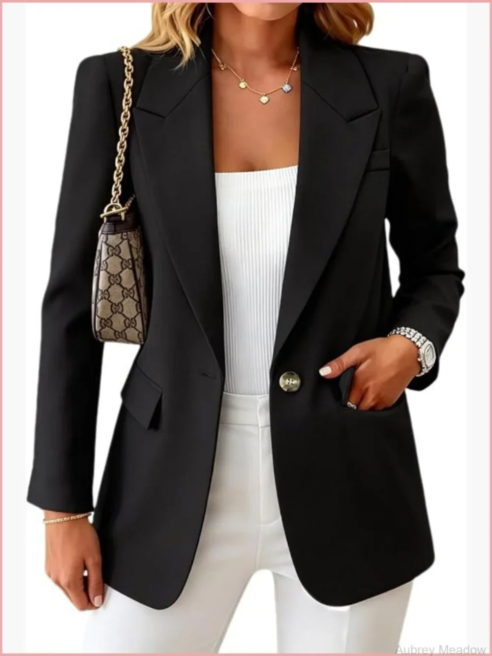 Women's Blazer Business Casual Open Front Long Sleeve Suit Jackets with Pockets